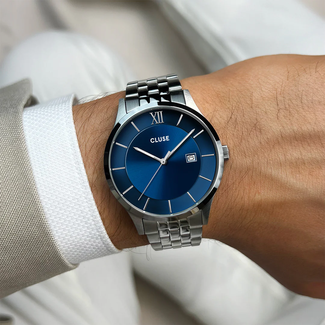 Aravis 3-Hand Watch Steel, Blue, Silver Colour - Image 2
