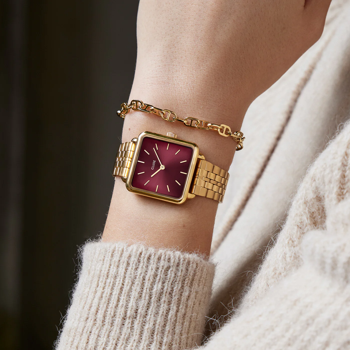 Élevé θ Chain Bracelet, Gold Colour - Image 6