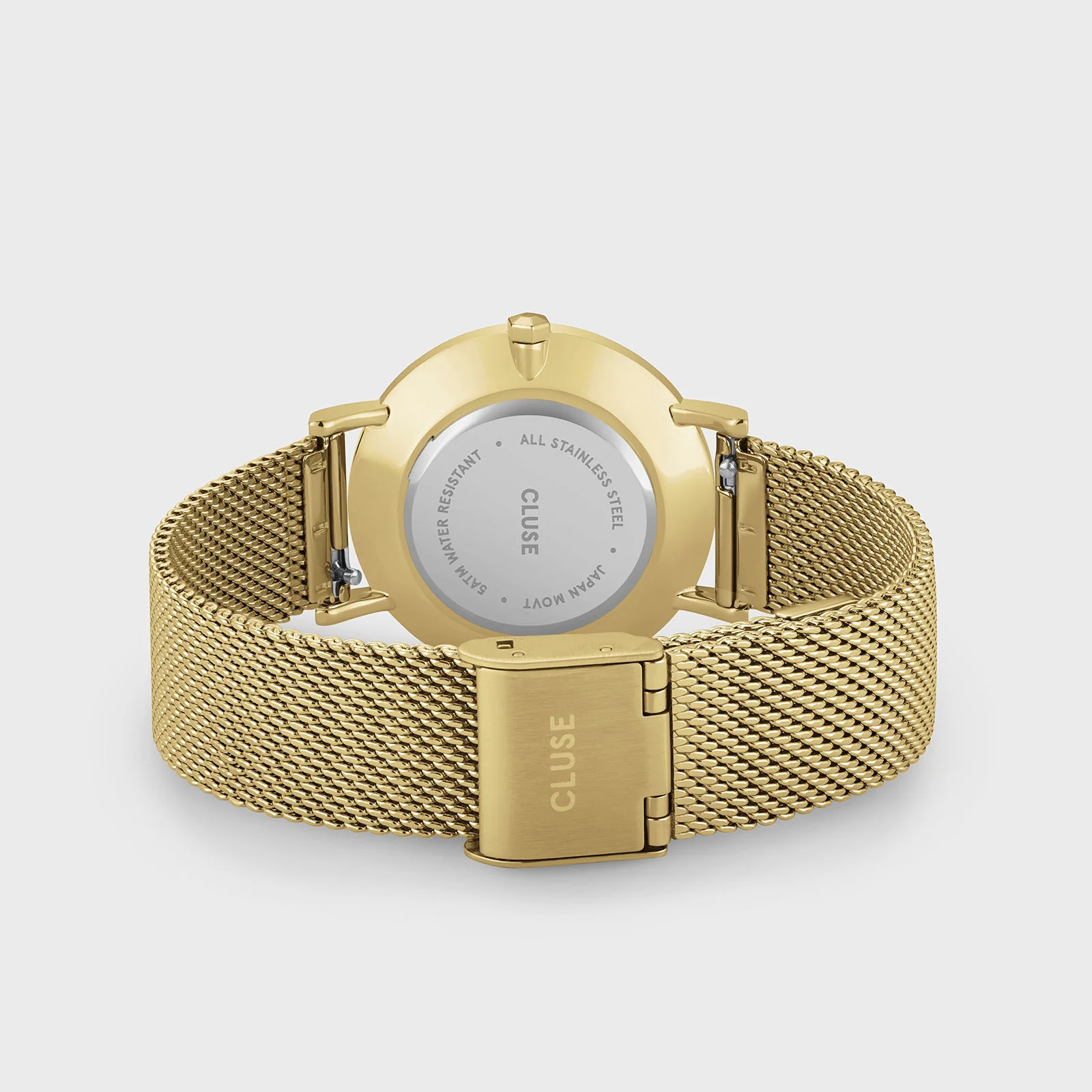 Gift Box Minuit Watch Mesh, White & Flat Snake Bracelet, Gold Colour - Image 5