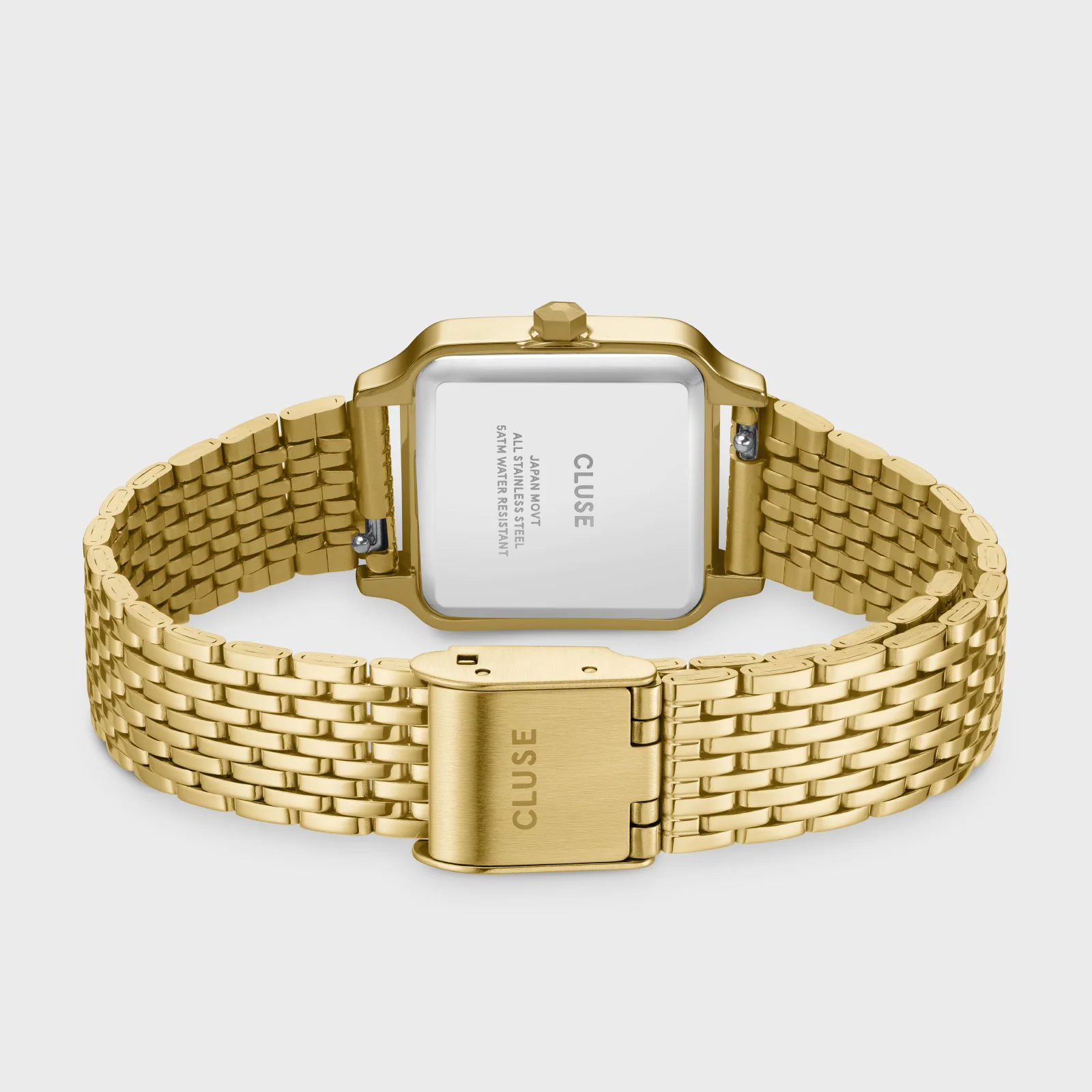 Gift Box Gracieuse Petite Watch Steel, White & White Epoxy Bracelet, Gold Colour - Image 5