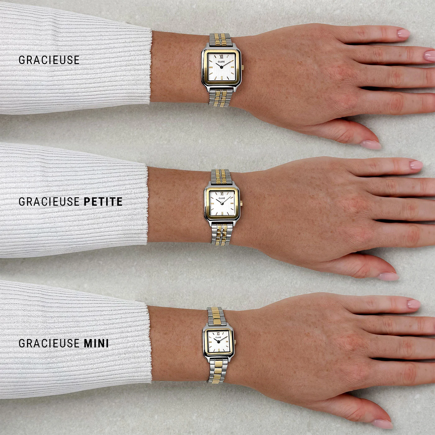 Gracieuse Mini Watch Double Leather, Wine, Gold Colour - Image 6