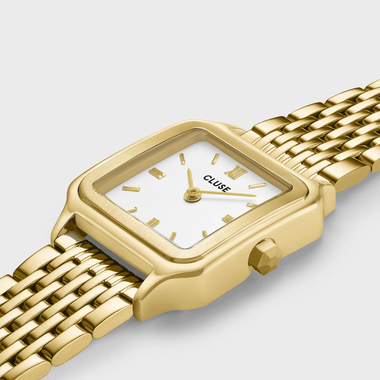 Gracieuse Petite Watch Steel, White, Gold Colour - Image 3