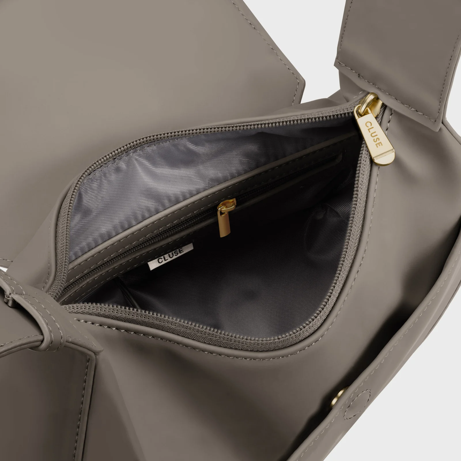 Sacroisé Petite Crossbody Bag, Dark Grey, Gold Colour - Image 4