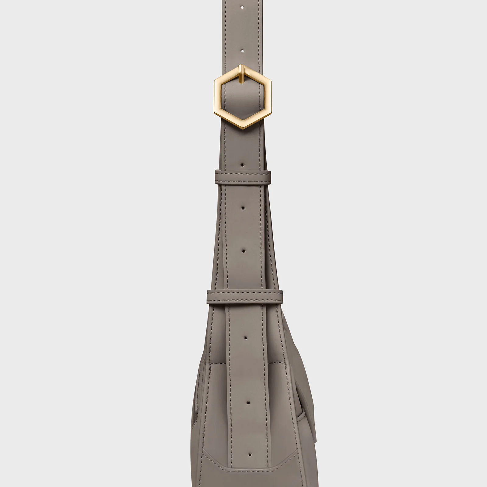 Sacroisé Petite Crossbody Bag, Dark Grey, Gold Colour - Image 6