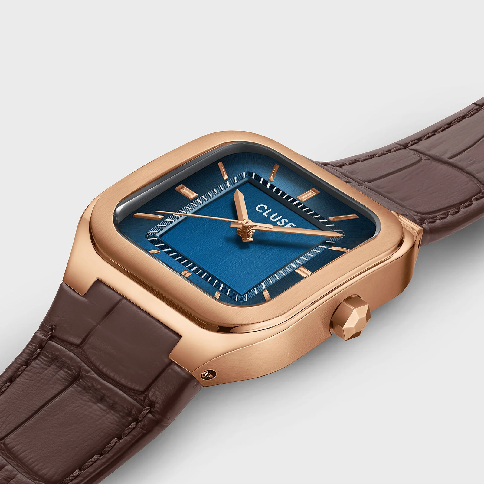 Quadrus Watch Leather, Blue, Rose Gold Colour - Image 3