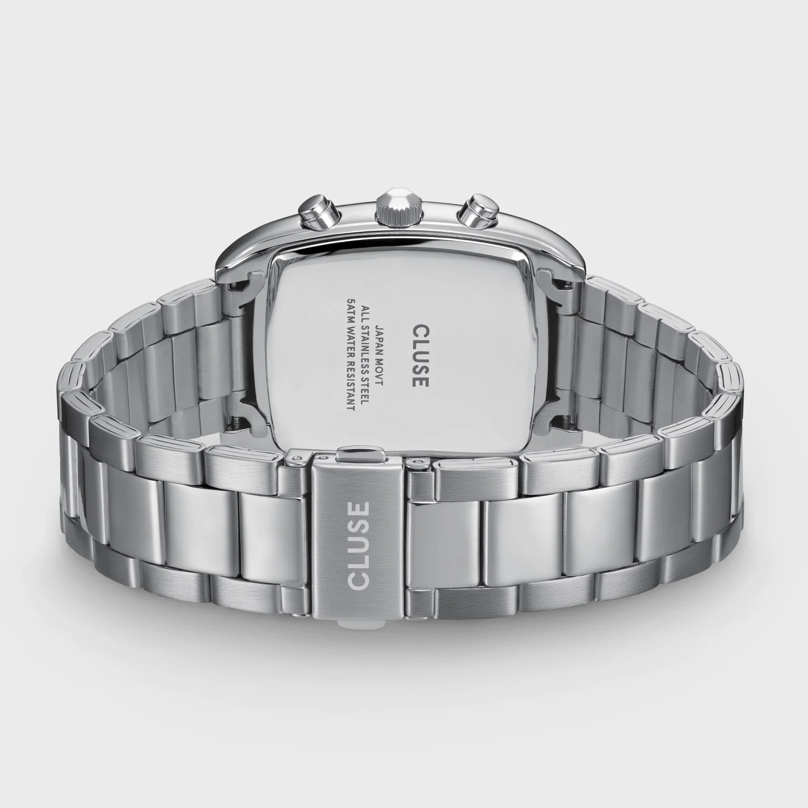 Quartaut Chrono Watch Steel, Blue and Black, Silver Colour - Image 4