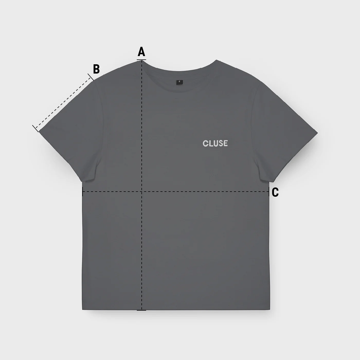 T-Shirt Dark Grey, White Logo, Large - Image 3