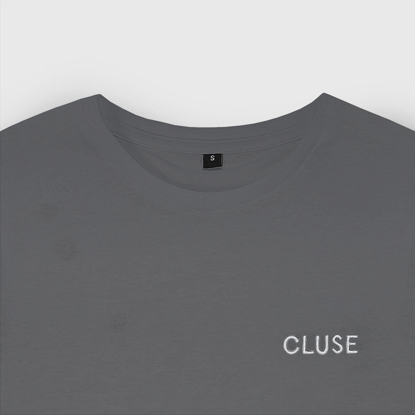 T-Shirt Dark Grey, White Logo, Small - Image 2