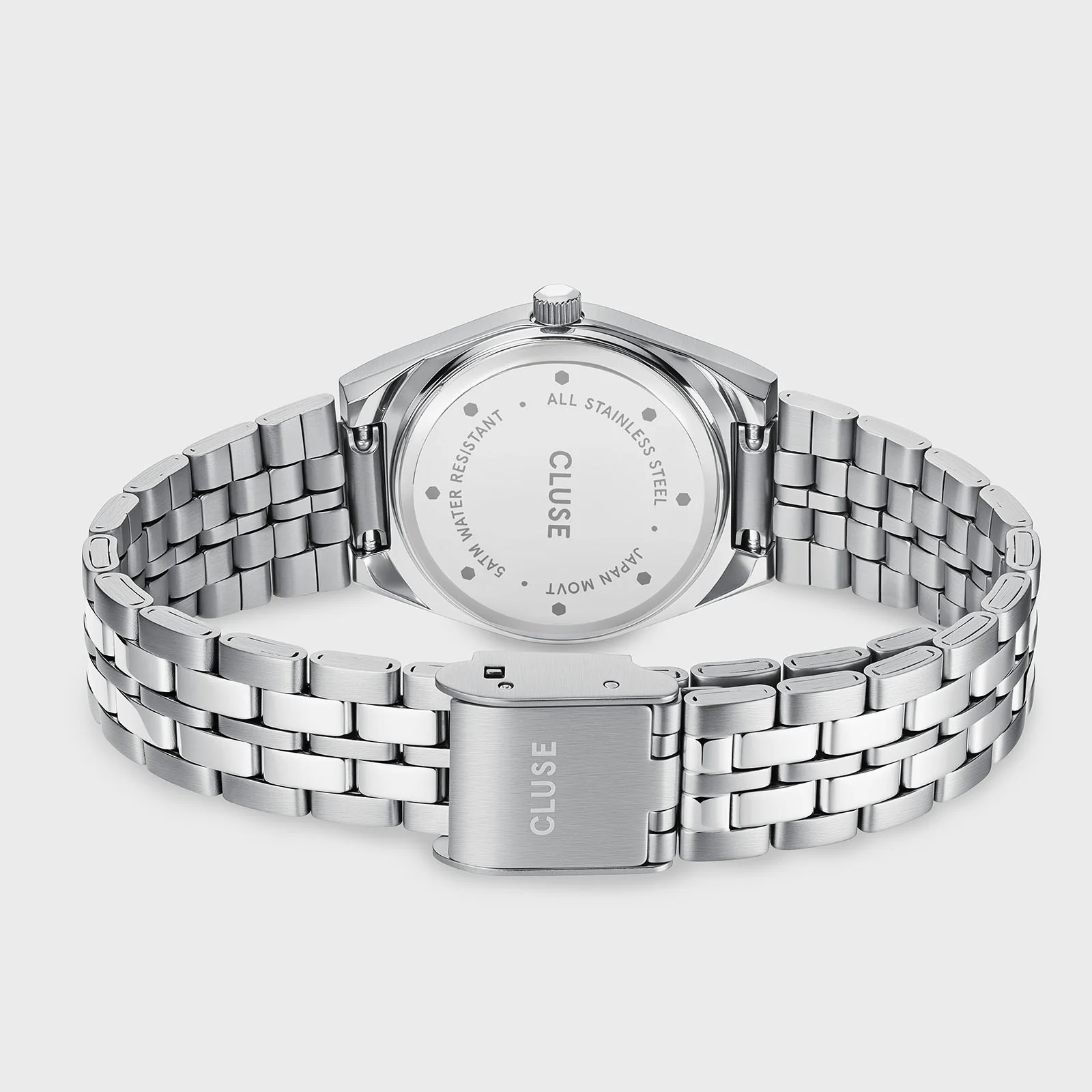 Retro 70s Mini Watch Steel, Sage Green, Silver Colour - Image 4