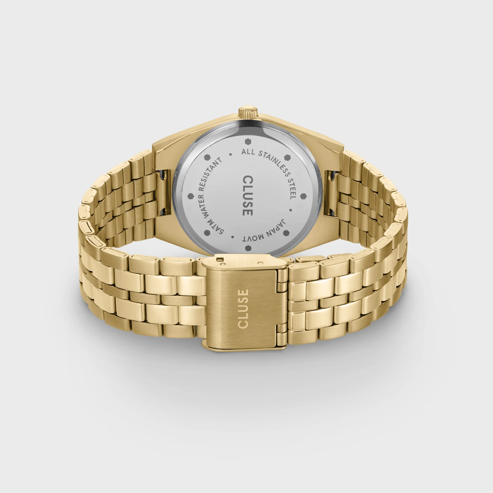 Retro 70s Watch Steel, Forest Green, Gold Colour - Image 4