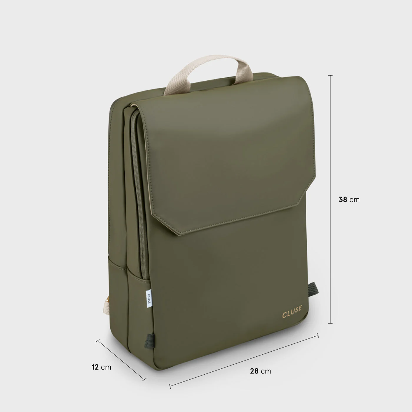 Le Réversible Backpack, Dark Green Moss, Gold Colour - Image 8