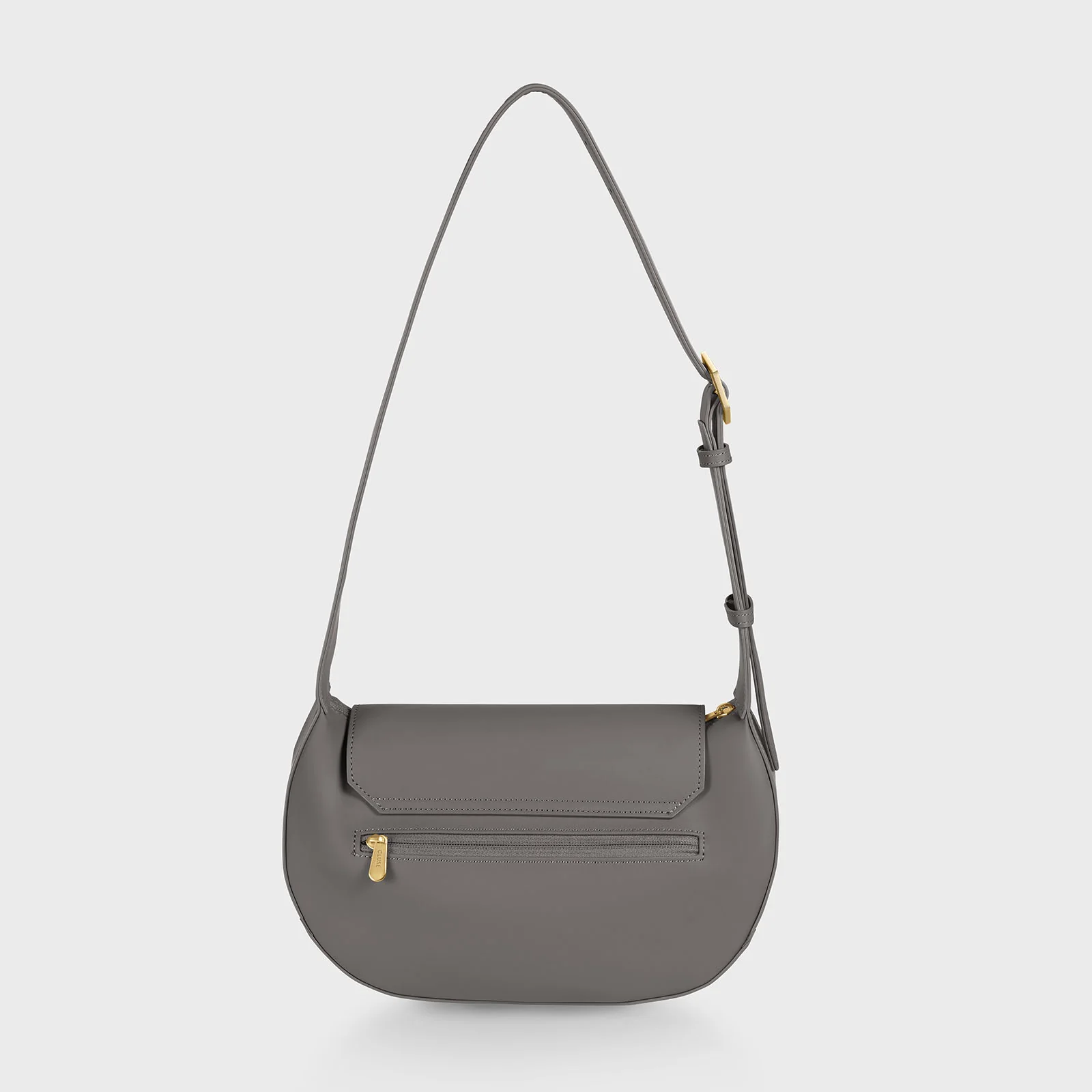 Sacroisé Crossbody Bag, Dark Grey, Gold Colour - Image 3