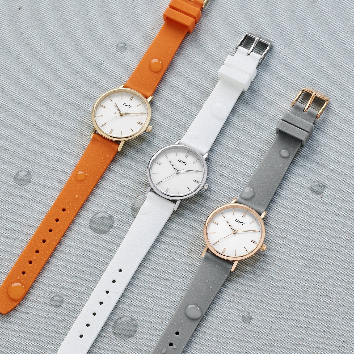 Strap 16 mm Silicone Orange, Gold Colour - Image 4